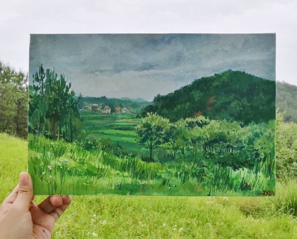 Huangshi Xishui 黄石浠水乡下景画 by Jenny Xia